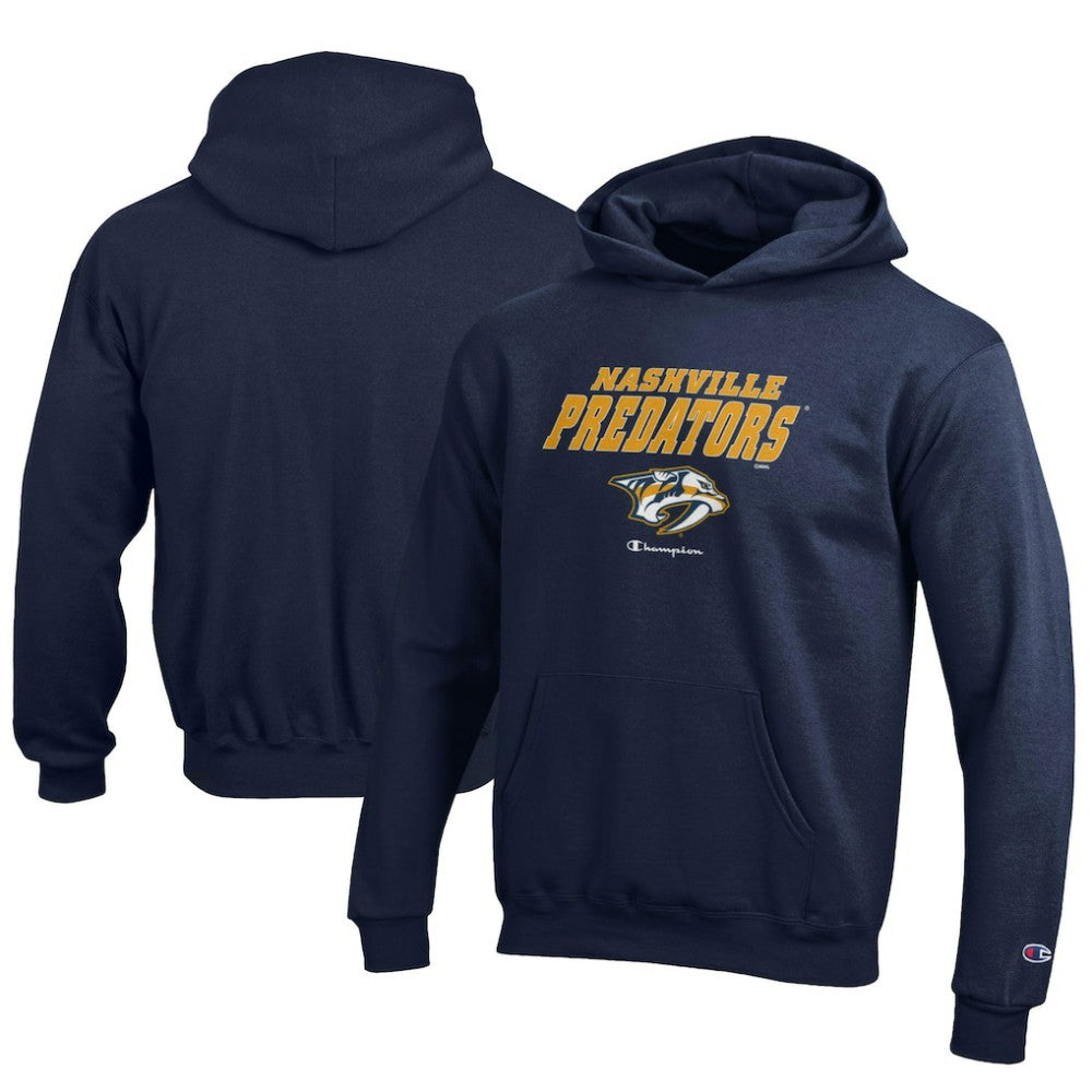 Nashville Predators Champion Youth Eco Powerblend Pullover Hoodie - Navy - NHL 201078368