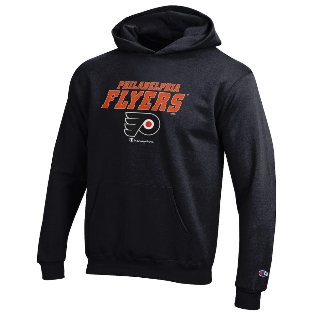 Philadelphia Flyers Champion Youth Eco Powerblend Pullover Hoodie - Black - NHL 201078373