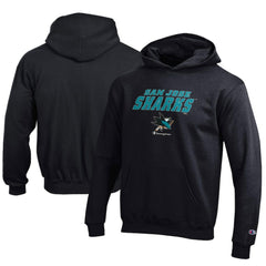 San Jose Sharks Champion Youth Eco Powerblend Pullover Hoodie - Black - NHL 201078375