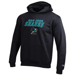 San Jose Sharks Champion Youth Eco Powerblend Pullover Hoodie - Black - NHL 201078375