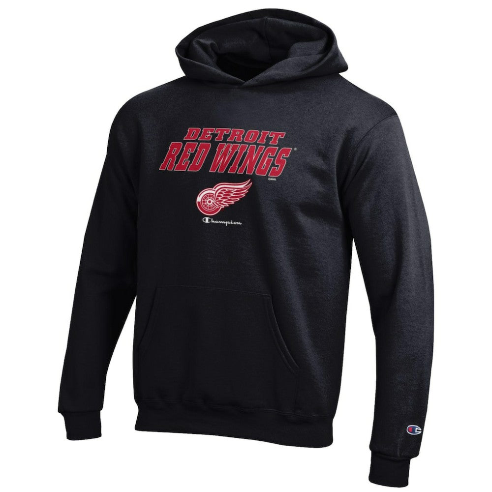 Detroit Red Wings Champion Youth Eco Powerblend Pullover Hoodie - Black - NHL 201078383