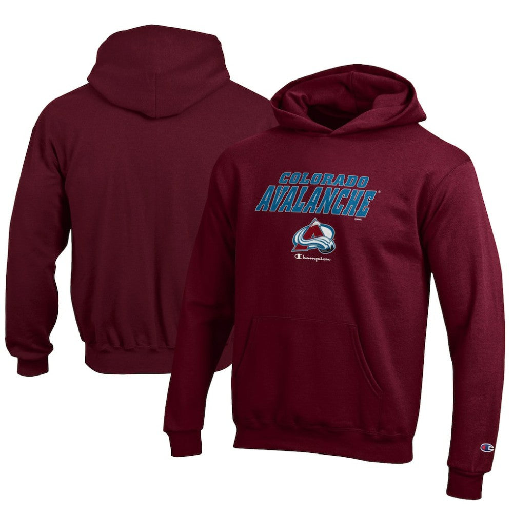 Colorado Avalanche Champion Youth Eco Powerblend Pullover Hoodie - Burgundy - NHL 201078384