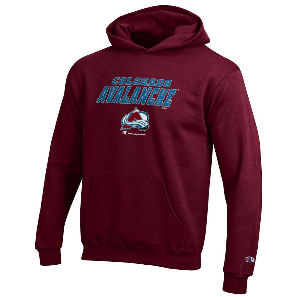 Colorado Avalanche Champion Youth Eco Powerblend Pullover Hoodie - Burgundy - NHL 201078384