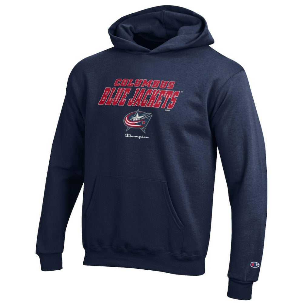 Columbus Blue Jackets Champion Youth Eco Powerblend Pullover Hoodie - Navy - NHL 201078385