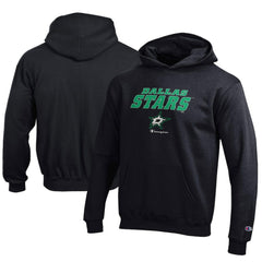 Dallas Stars Champion Youth Eco Powerblend Pullover Hoodie - Black - NHL 201078386