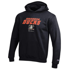 Anaheim Ducks Champion Youth Eco Powerblend Pullover Hoodie - Black - NHL 201078389