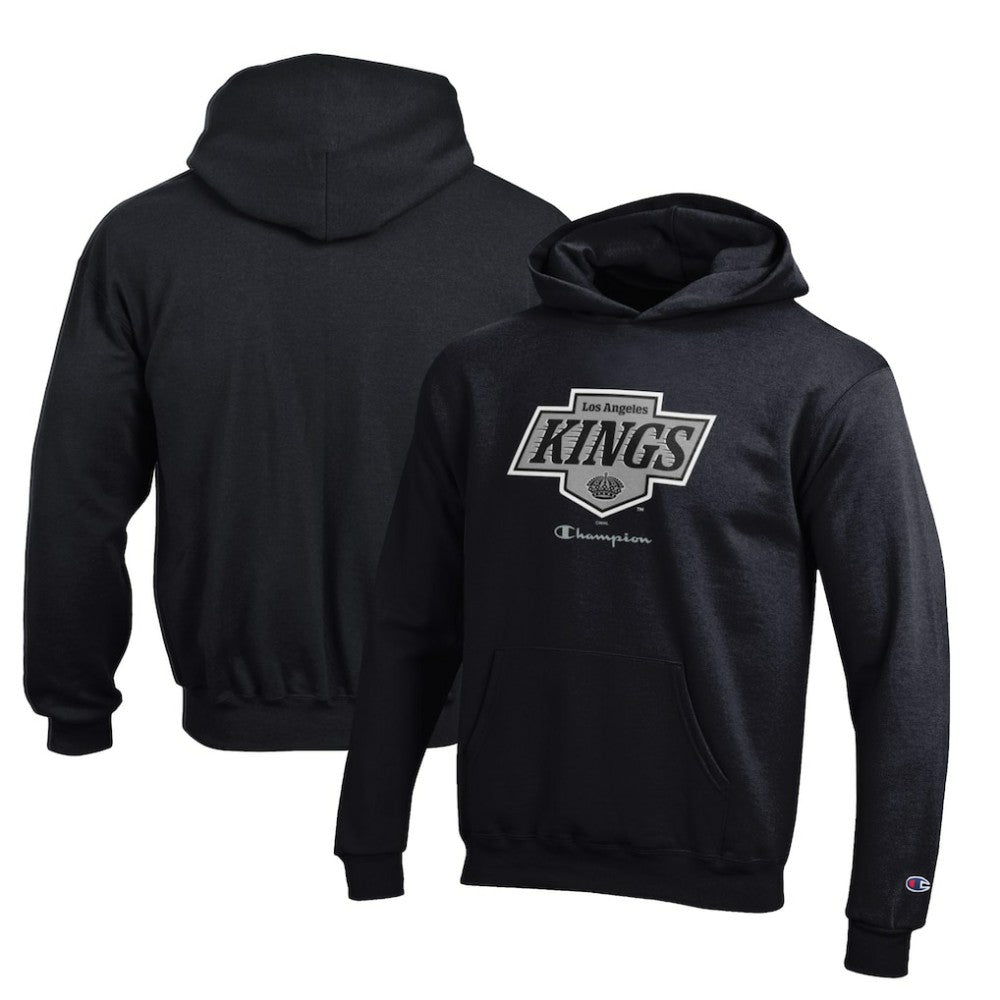 Los Angeles Kings Champion Youth Eco Powerblend Pullover Hoodie - Black - NHL 201078392