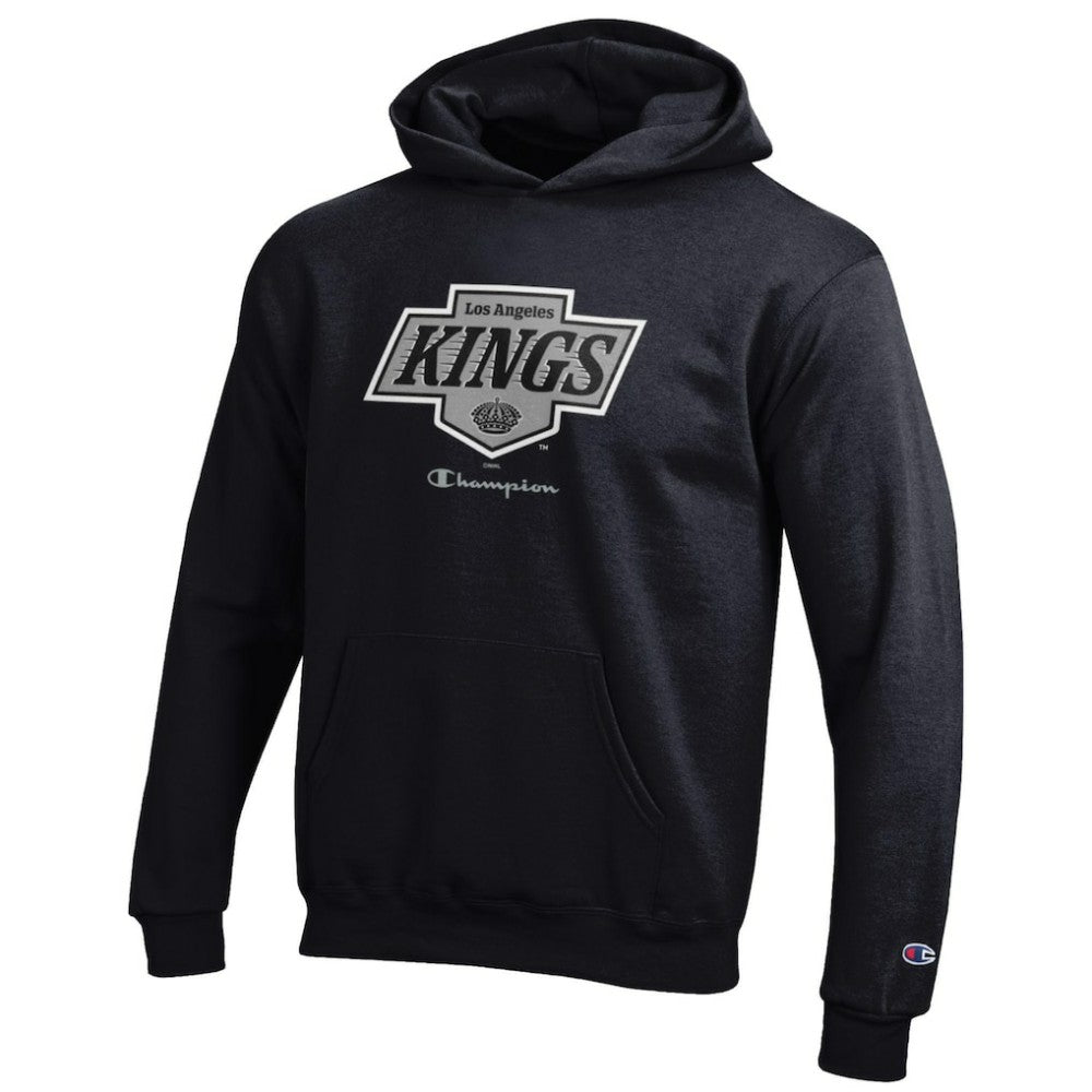 Los Angeles Kings Champion Youth Eco Powerblend Pullover Hoodie - Black - NHL 201078392