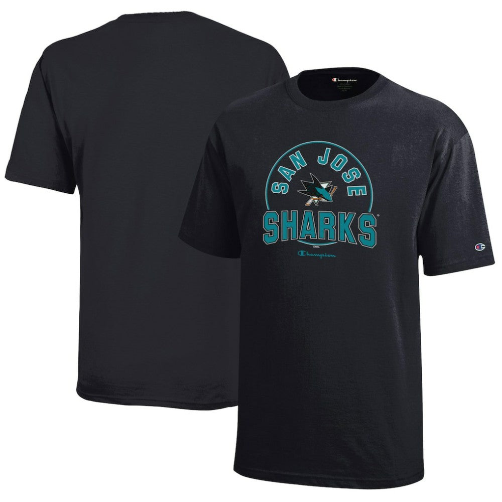 San Jose Sharks Champion Youth Jersey T-Shirt - Black - NHL 201078421