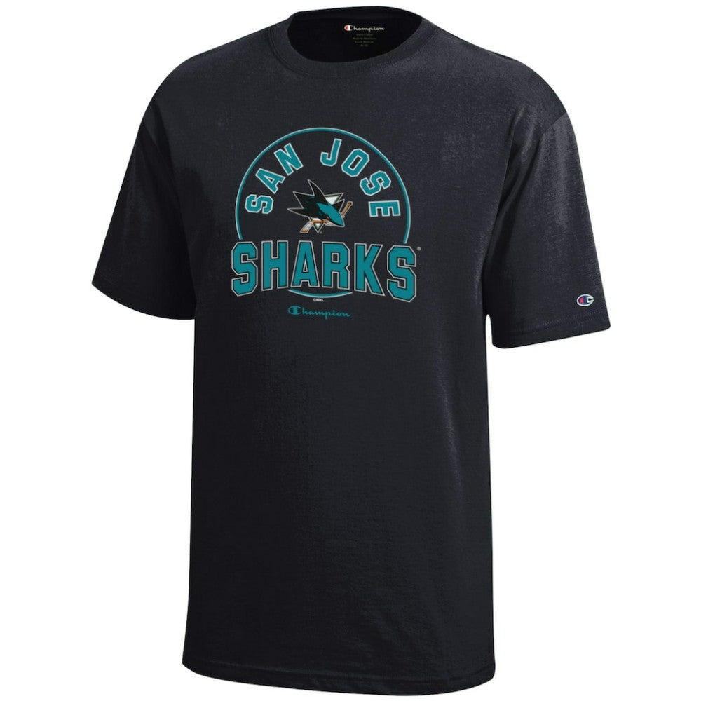 San Jose Sharks Champion Youth Jersey T-Shirt - Black - NHL 201078421