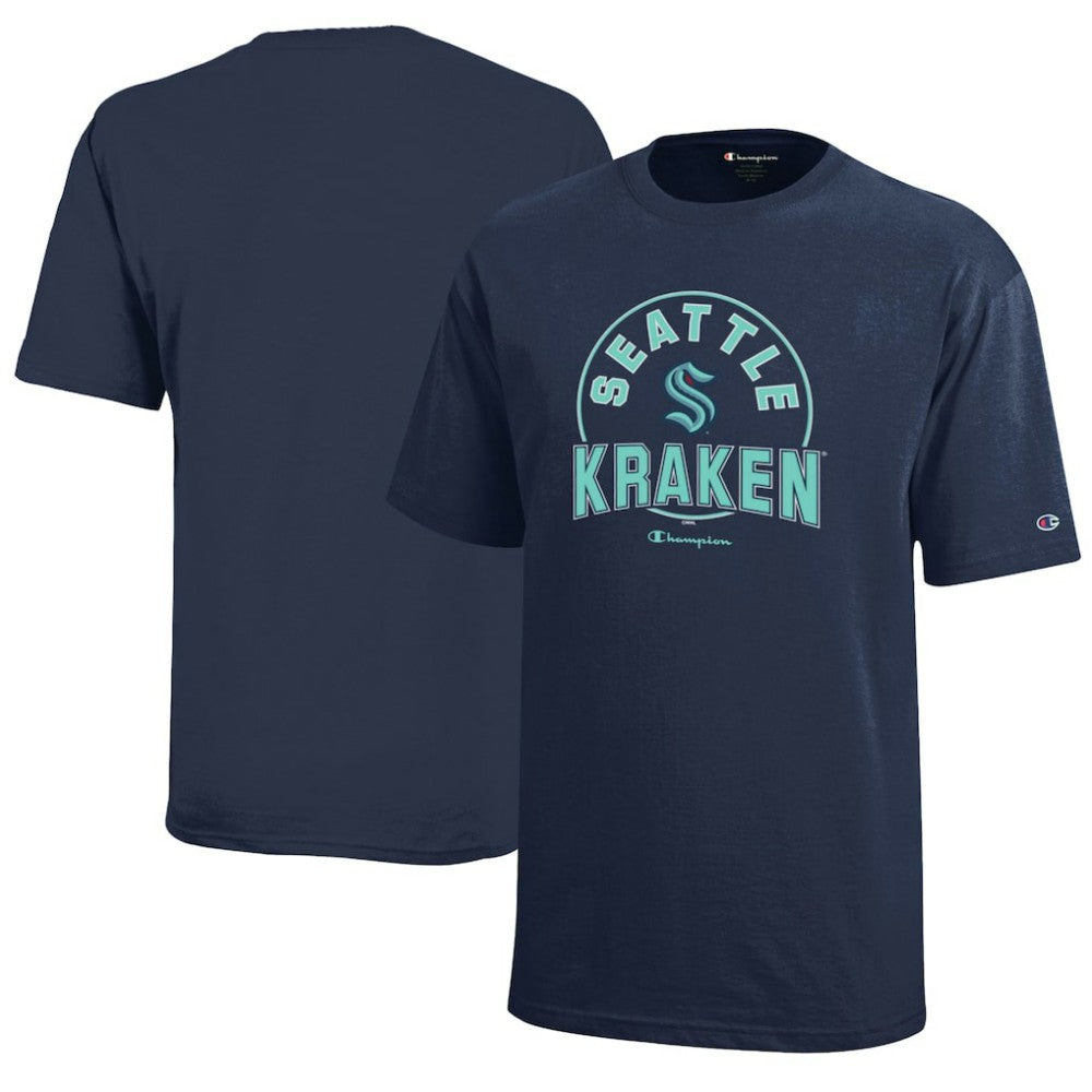 Seattle Kraken Champion Youth Jersey T-Shirt - Deep Sea Blue - NHL 201078422