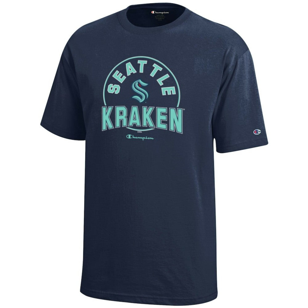 Seattle Kraken Champion Youth Jersey T-Shirt - Deep Sea Blue - NHL 201078422