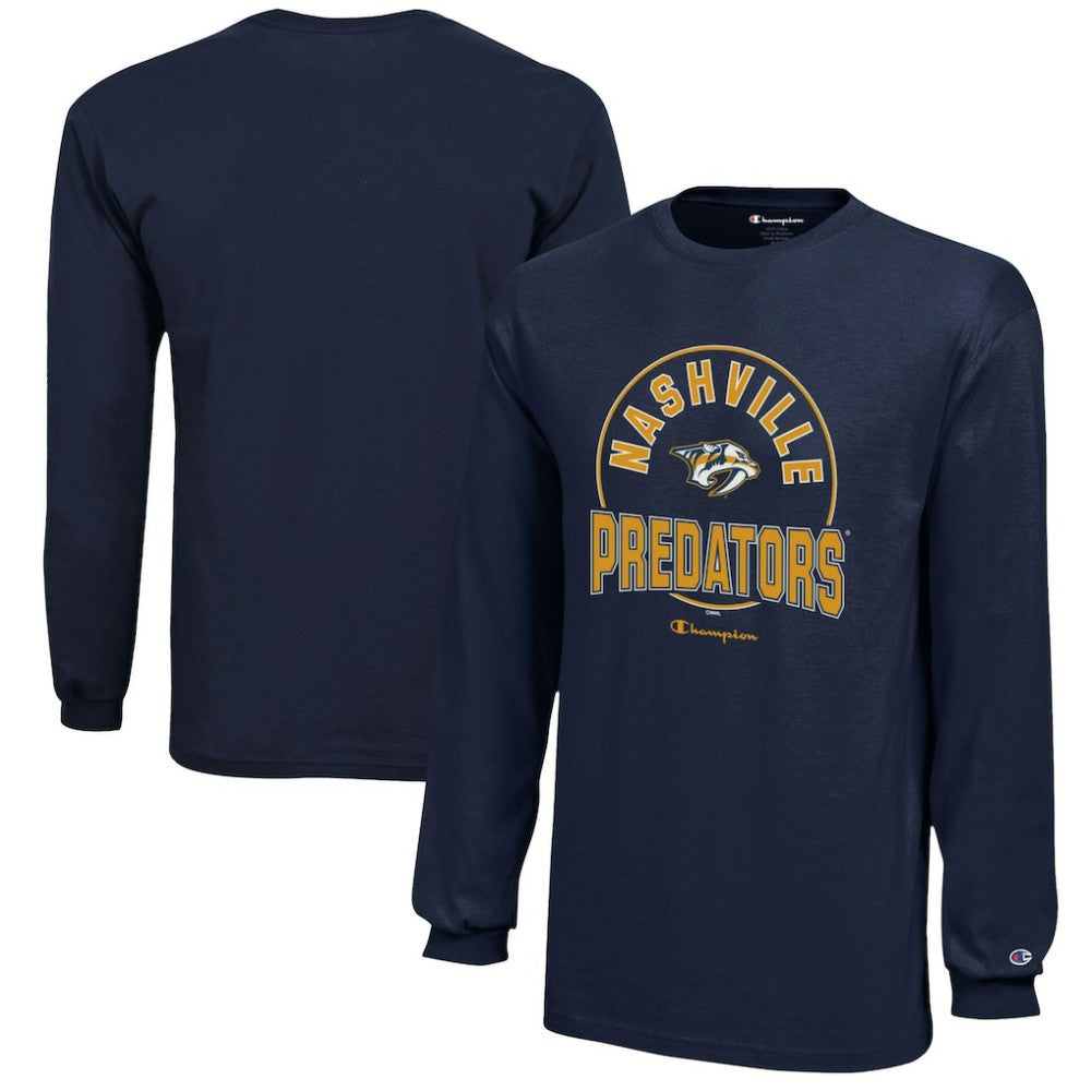 Nashville Predators Champion Youth Long-Sleeve Jersey T-Shirt - Navy - NHL 201078430