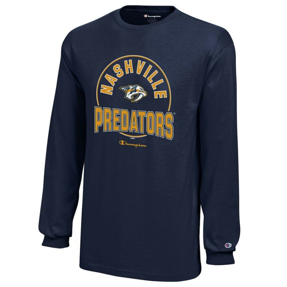 Nashville Predators Champion Youth Long-Sleeve Jersey T-Shirt - Navy - NHL 201078430