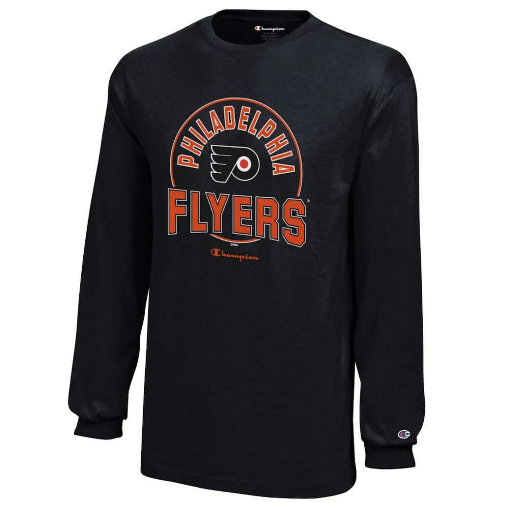 Philadelphia Flyers Champion Youth Long-Sleeve Jersey T-Shirt - Black - NHL 201078436