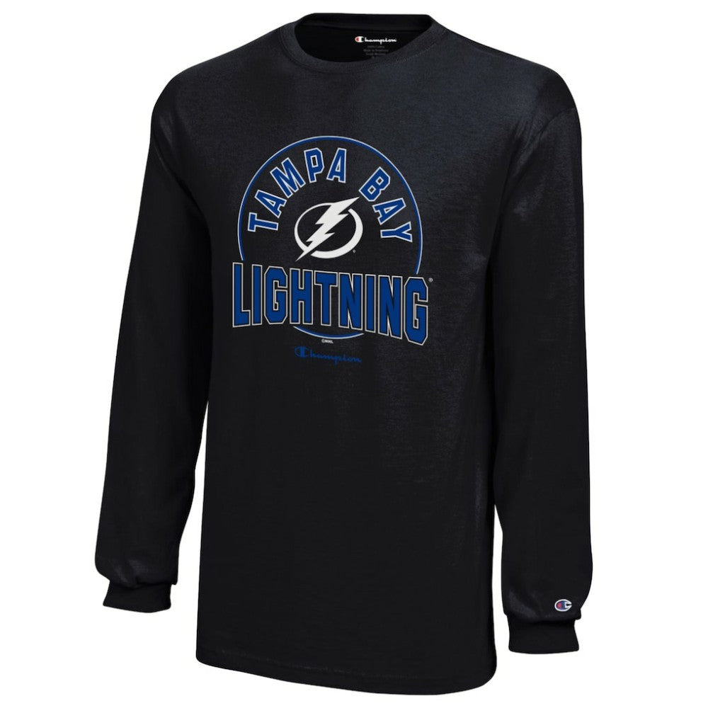 Tampa Bay Lightning Champion Youth Long-Sleeve Jersey T-Shirt - Black - NHL 201078441