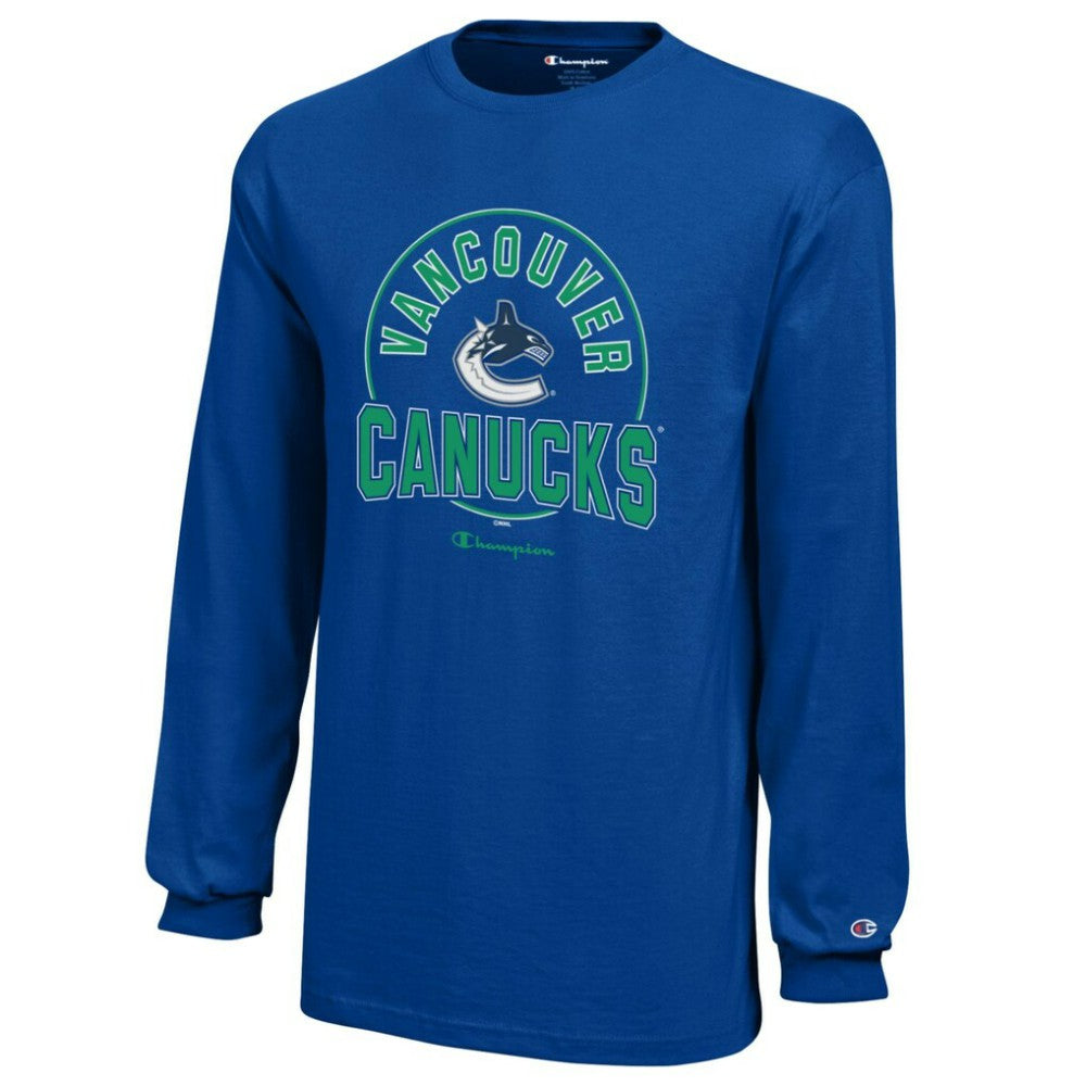 Vancouver Canucks Champion Youth Long-Sleeve Jersey T-Shirt - Royal - NHL 201078443