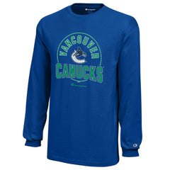 Vancouver Canucks Champion Youth Long-Sleeve Jersey T-Shirt - Royal - NHL 201078443