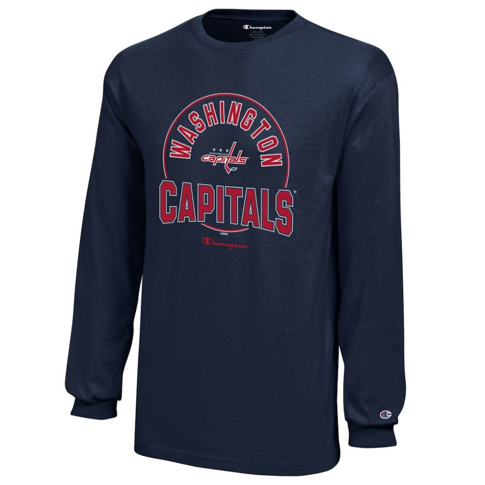 Washington Capitals Champion Youth Long-Sleeve Jersey T-Shirt - Navy - NHL 201078444