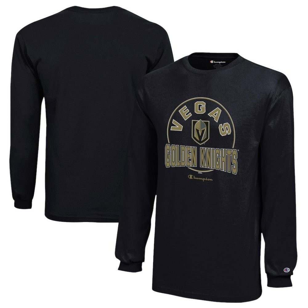 Vegas Golden Knights Champion Youth Long-Sleeve Jersey T-Shirt - Black - NHL 201078446