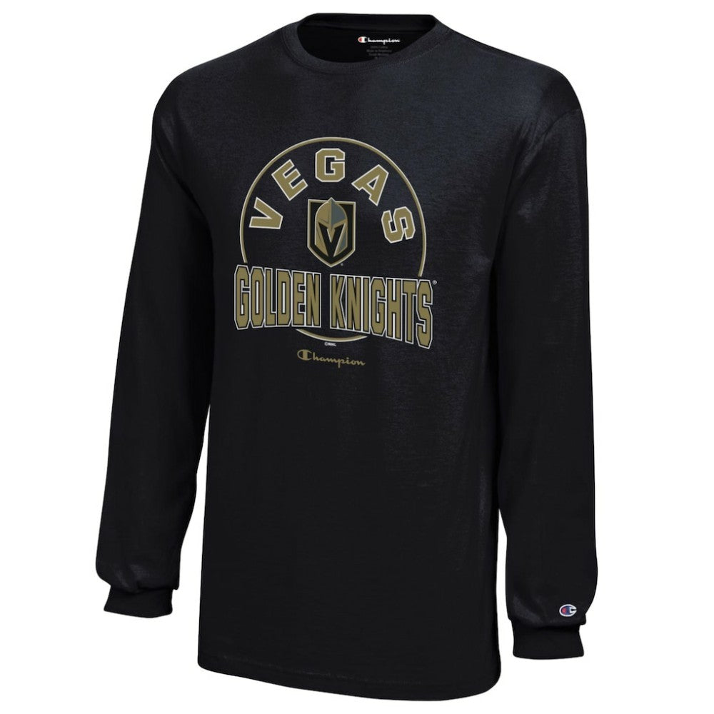 Vegas Golden Knights Champion Youth Long-Sleeve Jersey T-Shirt - Black - NHL 201078446
