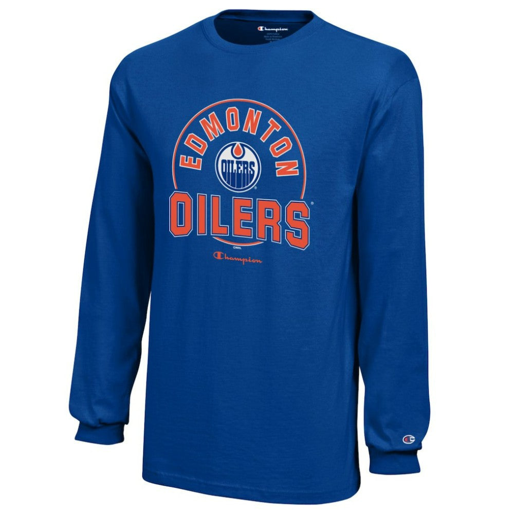 Edmonton Oilers Champion Youth Long-Sleeve Jersey T-Shirt - Royal - NHL 201078453