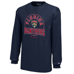 Florida Panthers Champion Youth Long-Sleeve Jersey T-Shirt - Navy - NHL 201078454