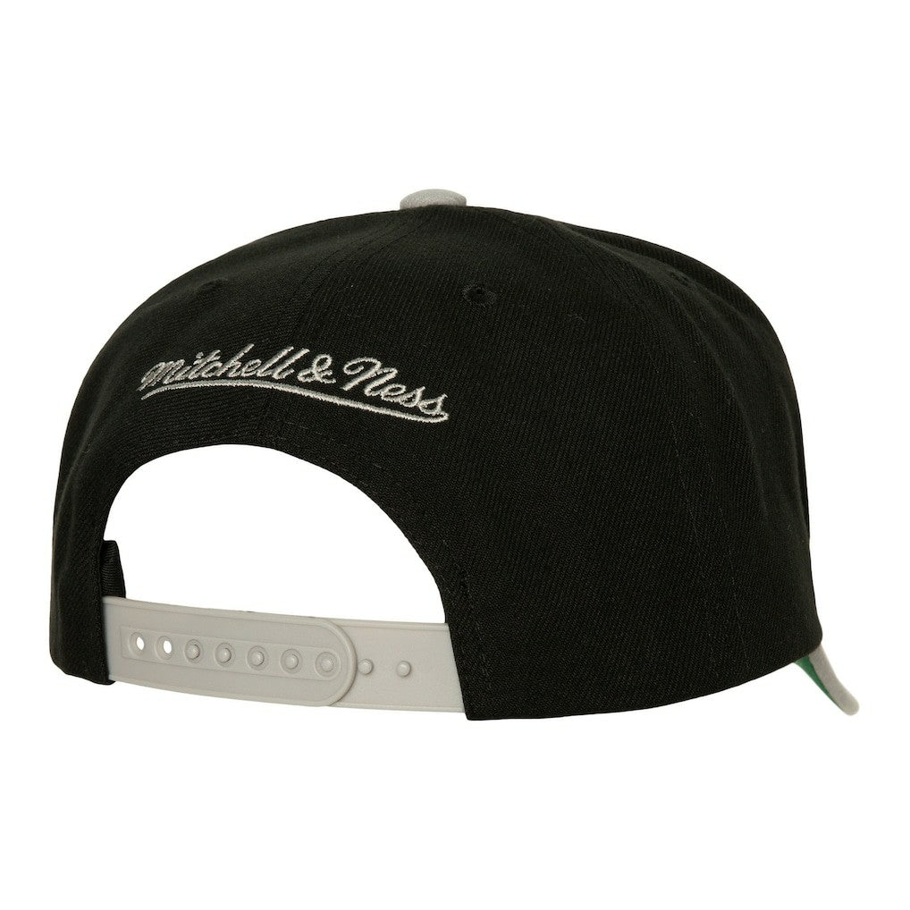 Brooklyn Nets Soul XL Logo Pro Crown Snapback Hat Black/Gray | Mitchell & Ness