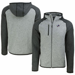 Detroit Lions Cutter & Buck Americana Mainsail Full-Zip Hooded Jacket Heather Gray/Heather Charcoal