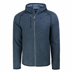 Houston Texans Cutter & Buck Americana Mainsail Full-Zip Hooded Jacket Heather Navy