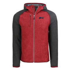 Philadelphia Eagles Cutter & Buck Americana Mainsail Full-Zip Hooded Jacket Heather Red/Heather Charcoal