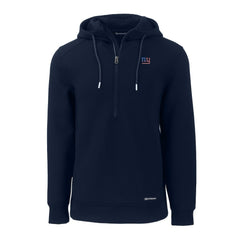 New York Giants Cutter & Buck Americana Roam Eco Half-Zip Recycled Pullover Hoodie Navy