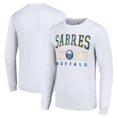 Buffalo Sabres Starter Retro Graphic Long Sleeve Crew T-Shirt - White - NHL 201083197