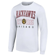 Chicago Blackhawks Starter Retro Graphic Long Sleeve Crew T-Shirt - White - NHL 201083199