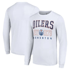 Edmonton Oilers Starter Retro Graphic Long Sleeve Crew T-Shirt - White - NHL 201083201