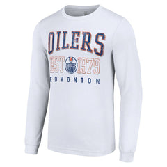 Edmonton Oilers Starter Retro Graphic Long Sleeve Crew T-Shirt - White - NHL 201083201