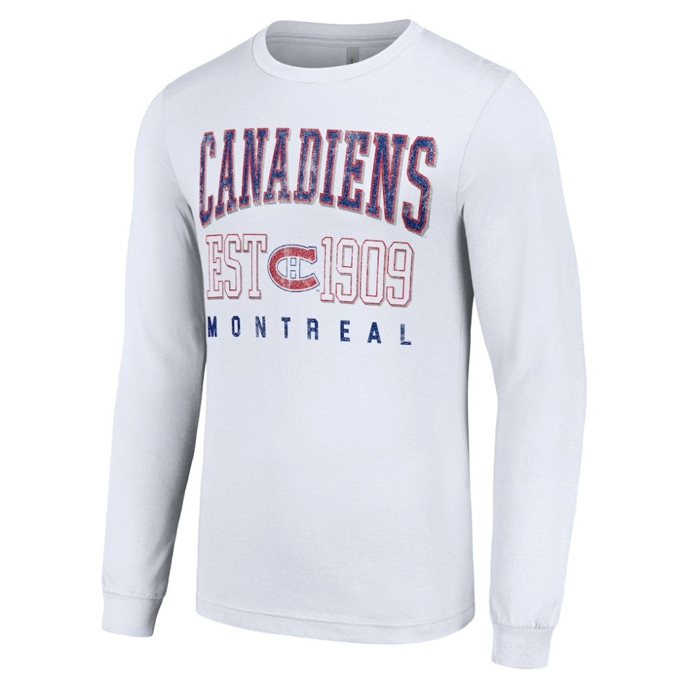 Montreal Canadiens Starter Retro Graphic Long Sleeve Crew T-Shirt - White - NHL 201083203