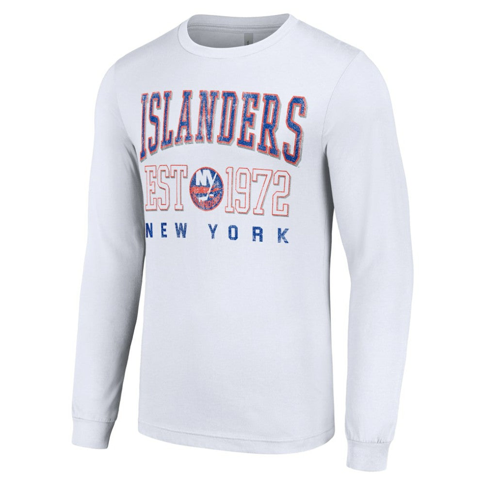 New York Islanders Starter Retro Graphic Long Sleeve Crew T-Shirt - White - NHL 201083207
