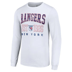 New York Rangers Starter Retro Graphic Long Sleeve Crew T-Shirt - White - NHL 201083209
