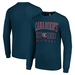 Montreal Canadiens Starter Retro Graphic Long Sleeve Crew T-Shirt - Navy - NHL 201083218