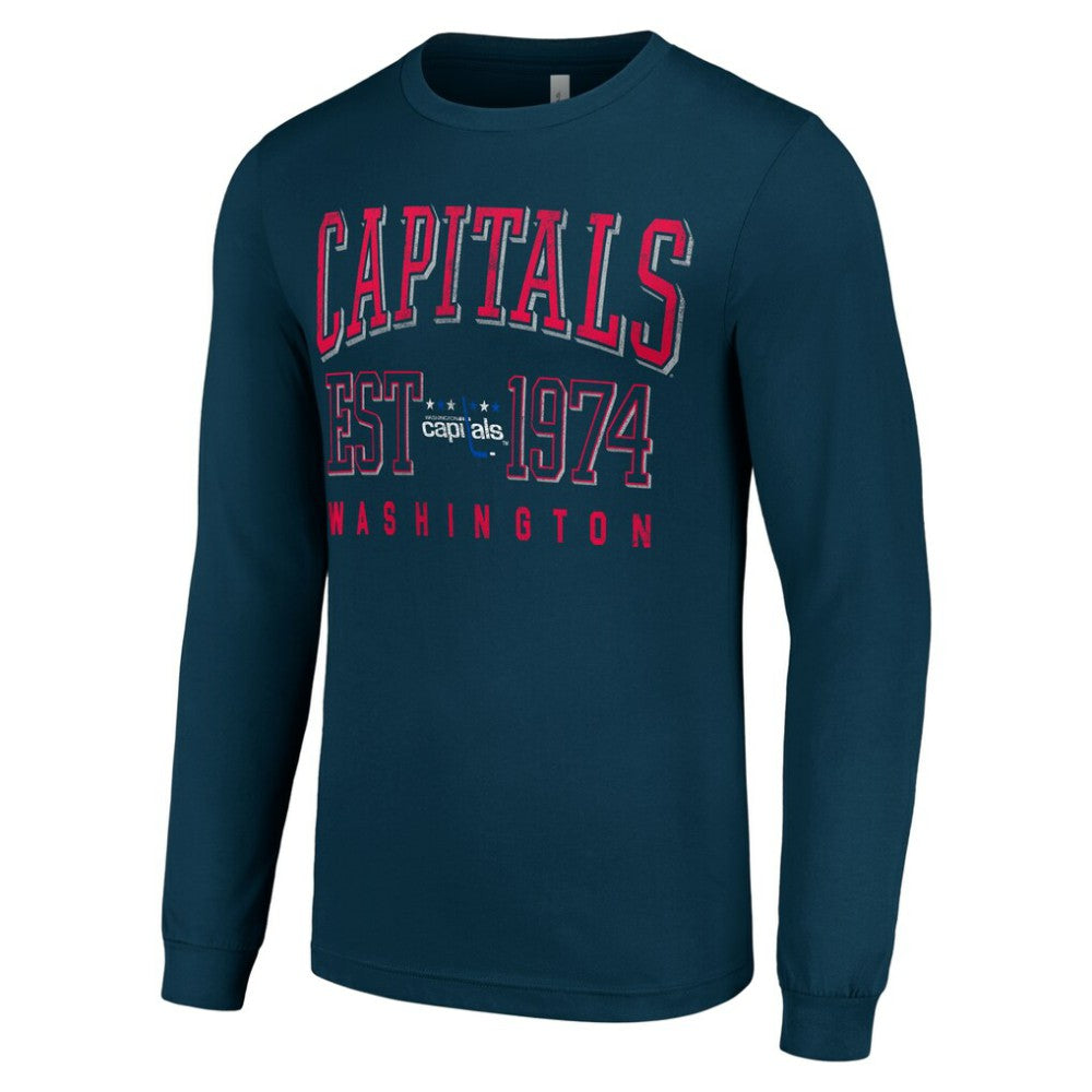 Washington Capitals Starter Retro Graphic Long Sleeve Crew T-Shirt - Navy - NHL 201083223