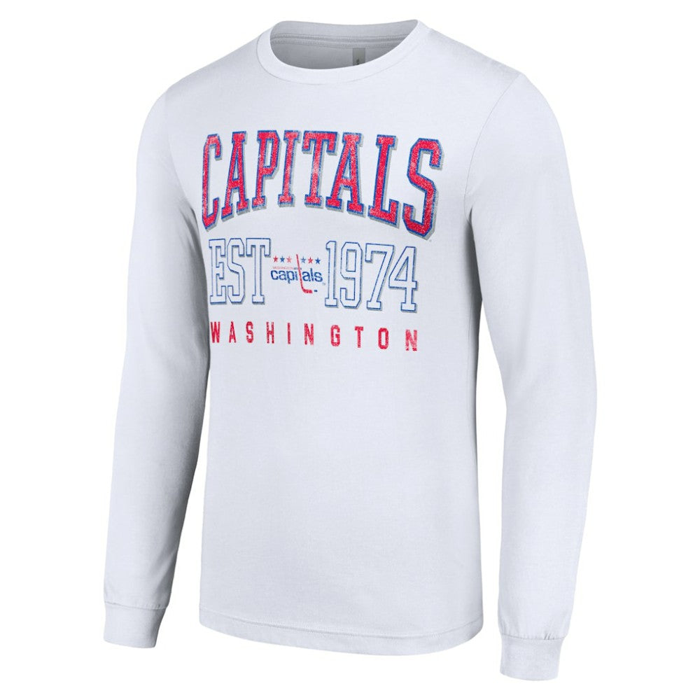 Washington Capitals Starter Retro Graphic Long Sleeve Crew T-Shirt - White - NHL 201083238