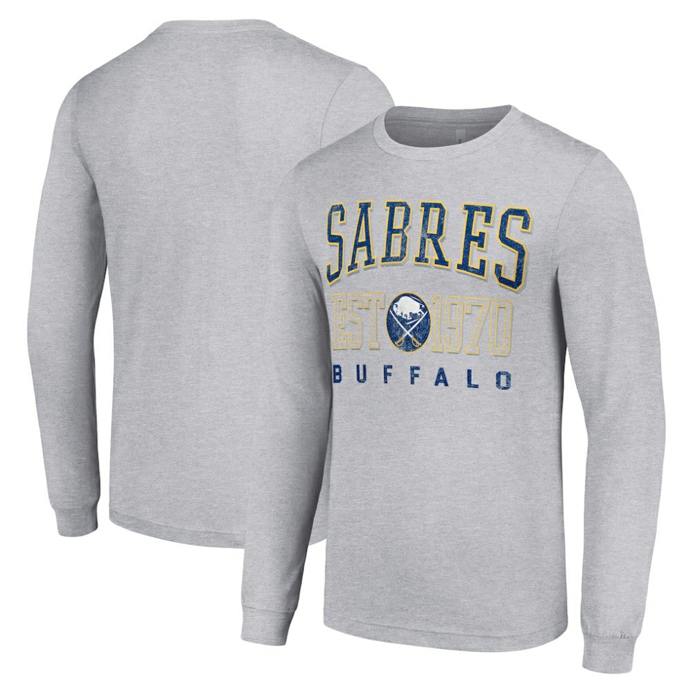 Buffalo Sabres Starter Retro Graphic Long Sleeve Crew T-Shirt - Heather Gray - NHL 201083248