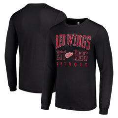 Detroit Red Wings Starter Retro Graphic Long Sleeve Crew T-Shirt - Black - NHL 201083262