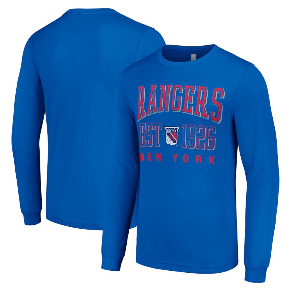 New York Rangers Starter Retro Graphic Long Sleeve Crew T-Shirt - Royal - NHL 201083265