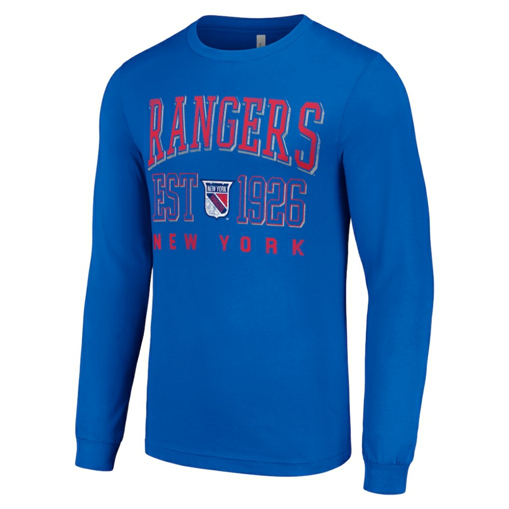 New York Rangers Starter Retro Graphic Long Sleeve Crew T-Shirt - Royal - NHL 201083265