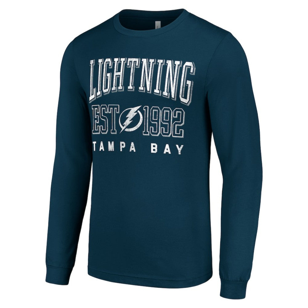 Tampa Bay Lightning Starter Logo Graphic Long Sleeve T-Shirt - Navy - NHL 201083275