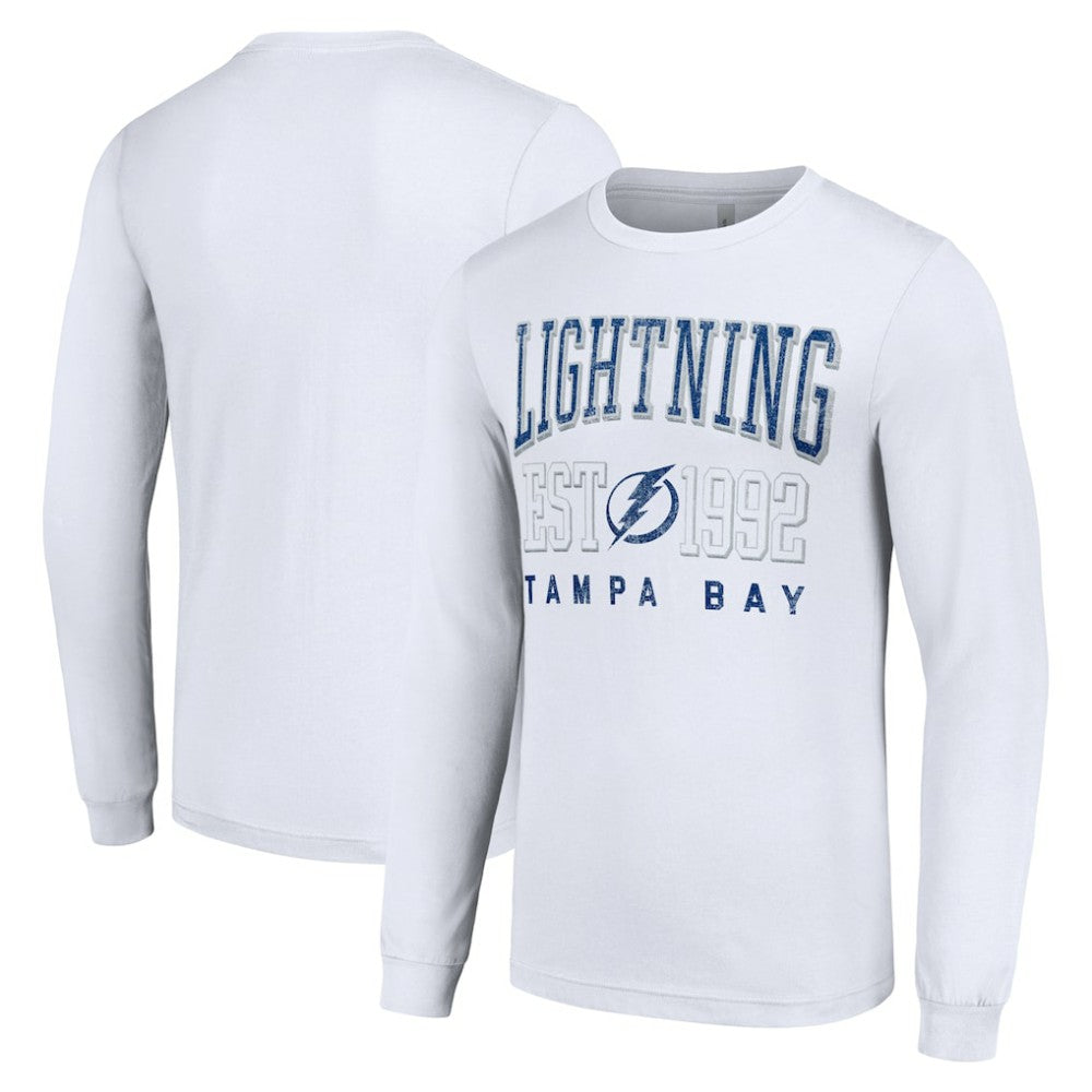 Tampa Bay Lightning Starter Logo Graphic Long Sleeve T-Shirt - White - NHL 201083288