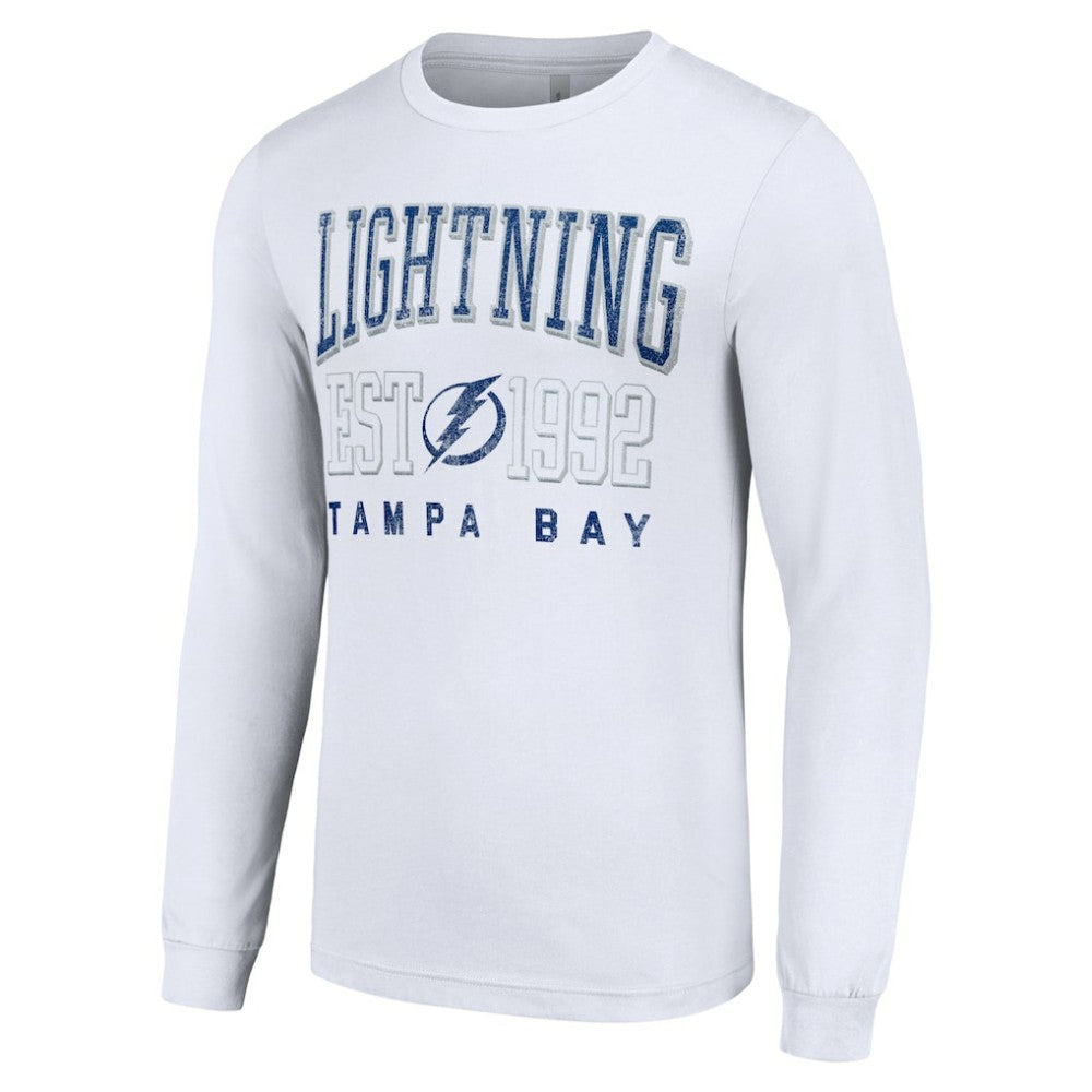 Tampa Bay Lightning Starter Logo Graphic Long Sleeve T-Shirt - White - NHL 201083288