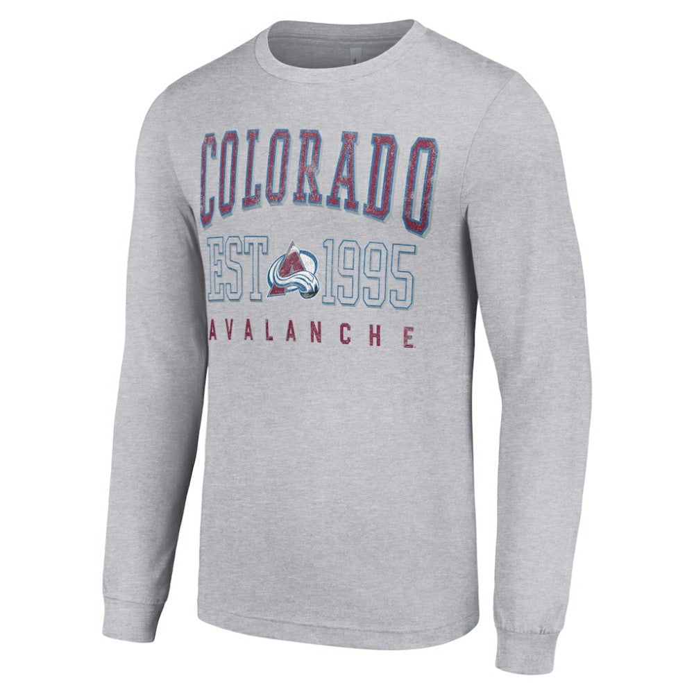 Colorado Avalanche Starter Logo Graphic Long Sleeve T-Shirt - Heather Gray - NHL 201083289